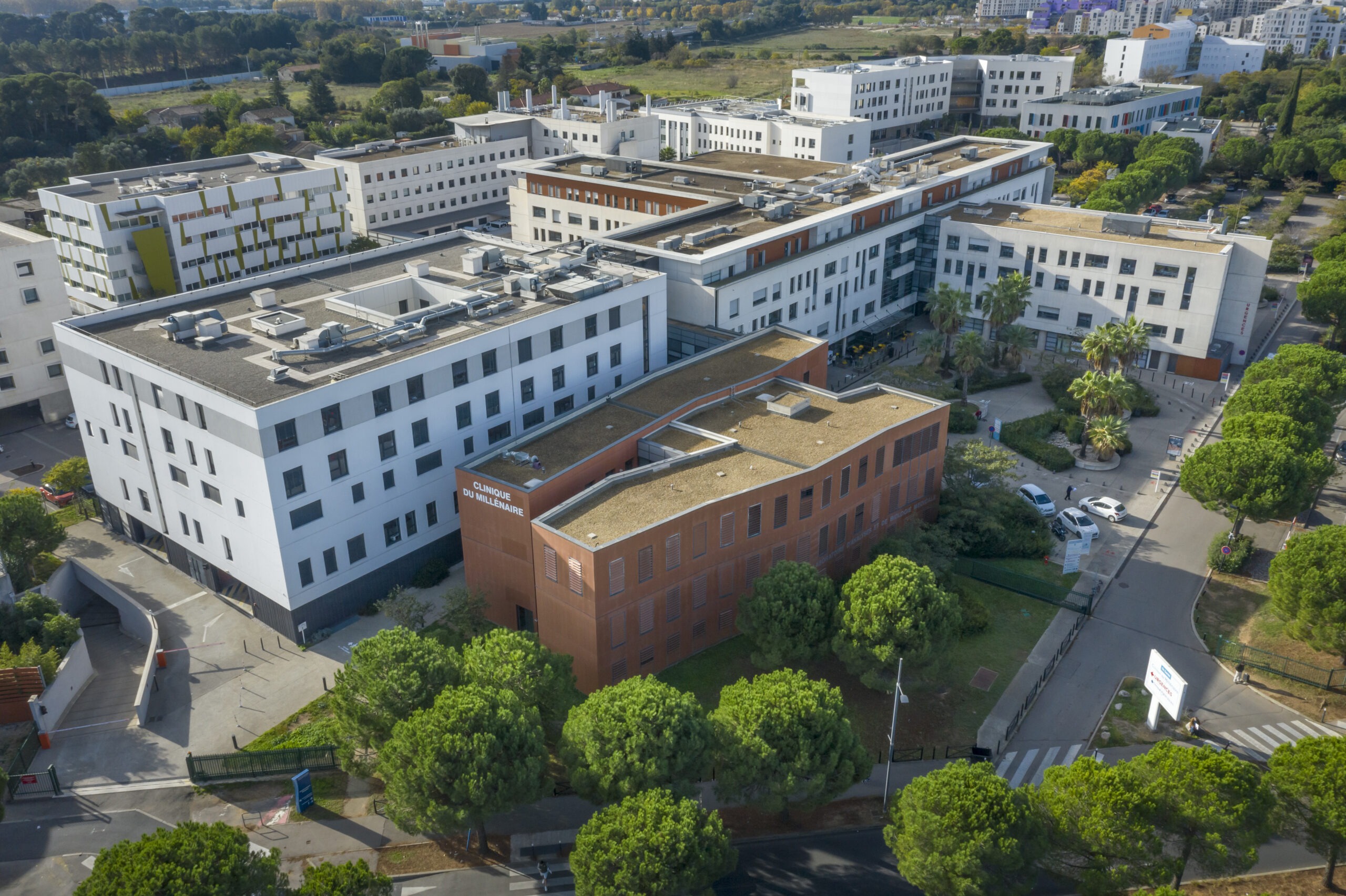 Vue aérienne Clinique du Millénaire